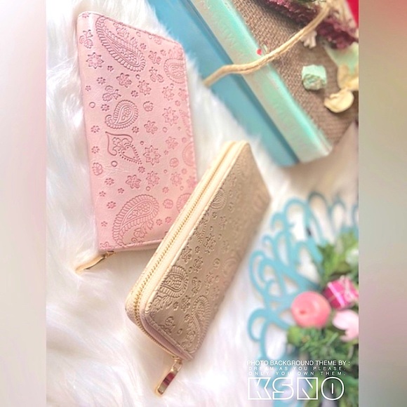 ✌🏼 #45 Country Boho Paisley Printed Leather Wallet - Picture 6 of 15